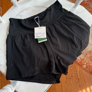 HALARA high waisted back pocket and side hidden pocket 2 in 1 yoga shorts 3”